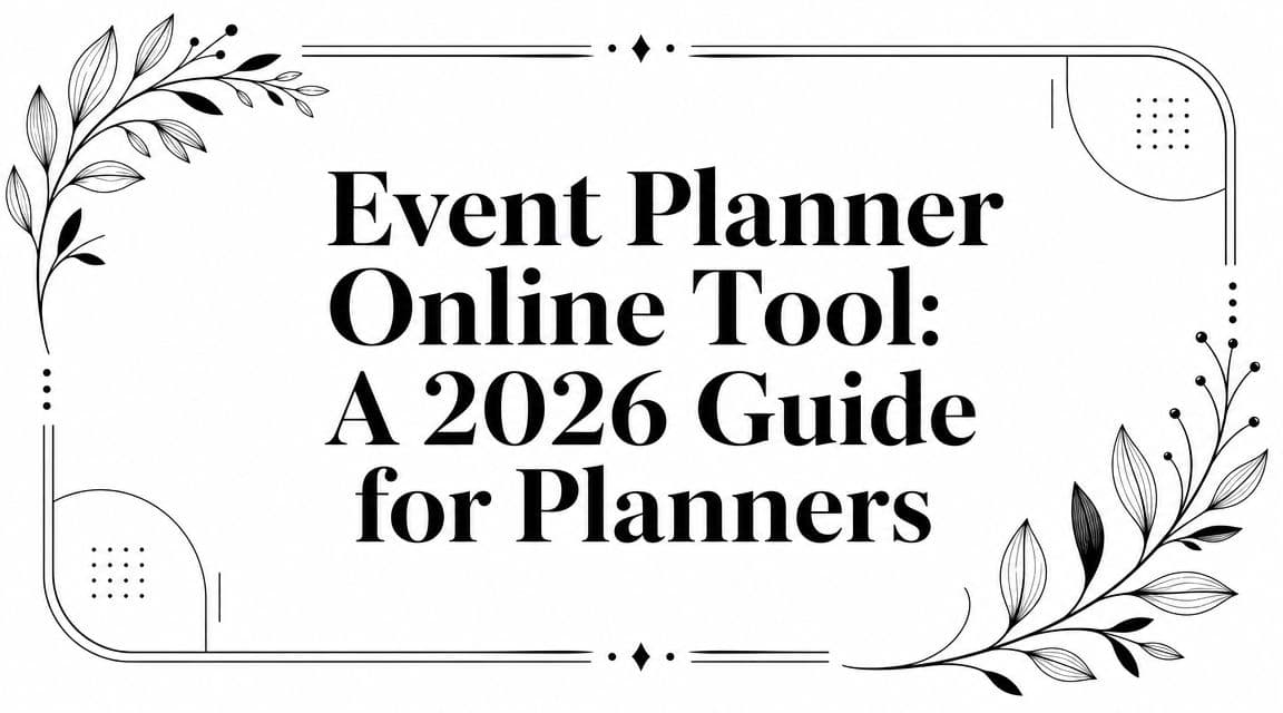 Event Planner Online Tool: A 2026 Guide for Planners